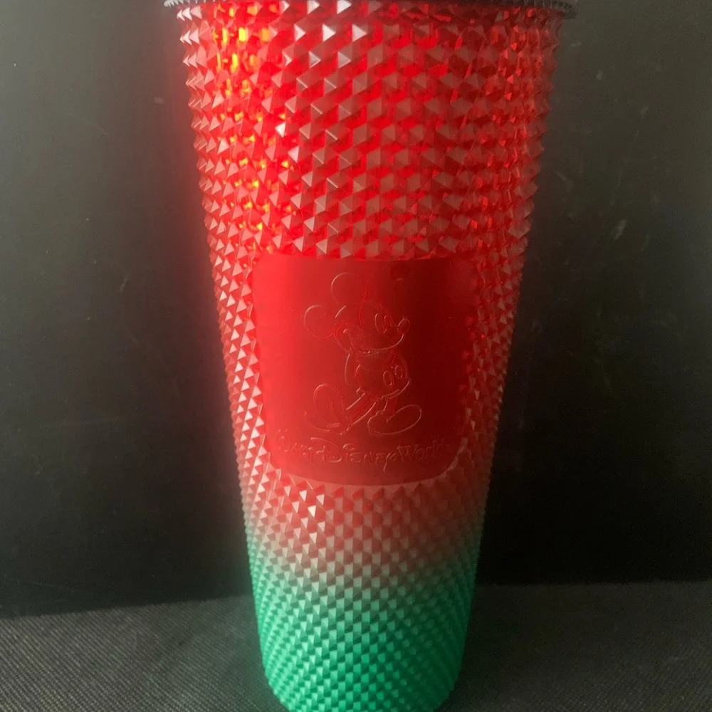 Vintage Starbucks 2021 Disney Mickey Mouse Tumbler Green Red Festive Christmas
